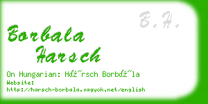borbala harsch business card